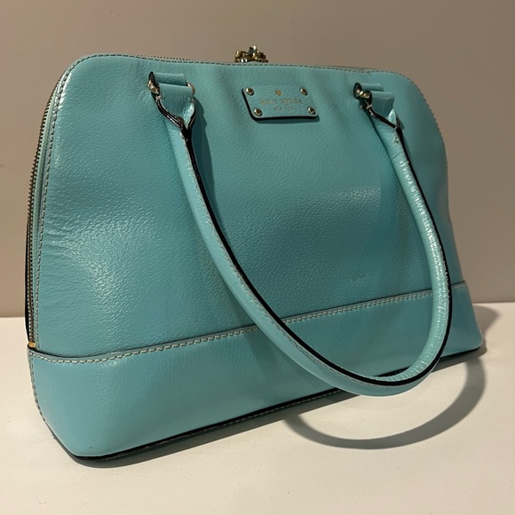 Kate Spade Wellesley Rachelle Leather Satchel, Tiffany Blue - Picture 2 of 10